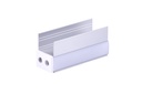 A2ZWORLD Kit Profilo Alluminio Completo Da 2 Metri Per Striscia Led, Doppio Esposizione Per Mensola, Dimensione 28.7*20.2mm, Larghezza Interna 10mm, 202g/m, Copertura Opale, Tappi Chiusura e Clip Fissaggio Incluso