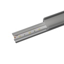 Kit Profilo Alluminio Completo Da 2 Metri Per Striscia Led, Slim, Dimensione 10.9X11.2mm, Larghezza Interna 5mm, 95g/m, Copertura Opale, Tappi Chiusura e Clip Fissaggio Incluso