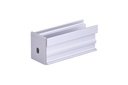 A2ZWORLD Kit Profilo Alluminio Completo Da 2 Metri Per Striscia Led, Larga e Alta Da Incasso, Dimensione 21.3*25.6mm, Larghezza Interna 12mm, 317g/m, Copertura Opale, Tappi Chiusura e Clip Fissaggio Incluso