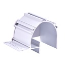 Kit Profilo Alluminio Completo Da 2 Metri Per Striscia Led, Da Cartongesso Illuminazione Indiritta, Dimensione 95.5X70.1mm, Larghezza Interna 20mm, 1333g/m, Copertura Opale, Tappi Chiusura e Clip Fissaggio Incluso