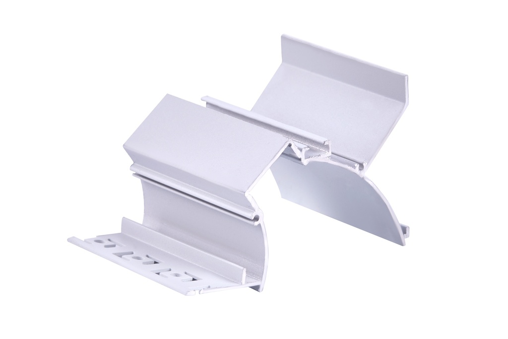 A2ZWORLD Kit Profilo Alluminio Completo Da 2 Metri Per Striscia Led, Da Cartongesso Illuminazione Indiritta, Dimensione 90*57.7mm, Larghezza Interna 20mm, 811g/m, Copertura Opale, Tappi Chiusura e Clip Fissaggio Incluso