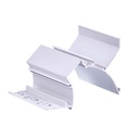 Kit Profilo Alluminio Completo Da 2 Metri Per Striscia Led, Da Cartongesso Illuminazione Indiritta, Dimensione 90X57.7mm, Larghezza Interna 20mm, 811g/m, Copertura Opale, Tappi Chiusura e Clip Fissaggio Incluso