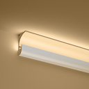 A2ZWORLD Kit Profilo Alluminio Completo Da 2 Metri Per Striscia Led, Angolare Per Battiscopa e Soffitto (2 Pezzi), Dimensione 36.4*60.2mm, Larghezza Interna 9.6mm, 676g/m, Copertura Opale, Tappi Chiusura e Clip Fissaggio Incluso,BAV23180