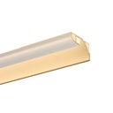Kit Profilo Alluminio Completo Da 2 Metri Per Striscia Led, Angolare Per Battiscopa e Soffitto (2 Pezzi), Dimensione 36.4X60.2mm, Larghezza Interna 9.6mm, 676g/m, Copertura Opale, Tappi Chiusura e Clip Fissaggio Incluso, BAV23180