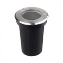  Portafaretto LED Segnapasso a Cilindro (Max 35W) Rotondo Colore Nero IP67 