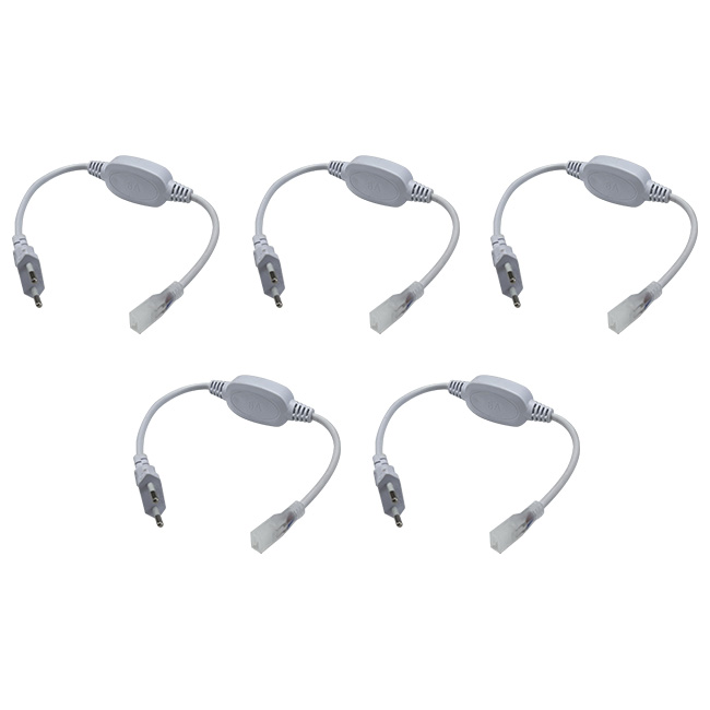 5 Pezzi Alimentatore Raddrizzatore Adattatore 8A Con Cavo Per Striscia Led COB 220V IP65 SL22011