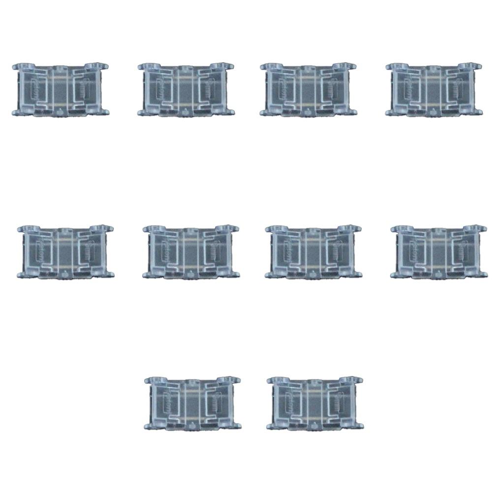 10 Pezzi Connettore Trasparente Invisibile 8mm 2 PIN per Unire 2 Strisce LED COB