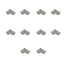 10 Pezzi Connettore Trasparente Invisibile 8mm 2 PIN Angolare 90° per Strisce LED