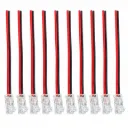 10 Pezzi Connettore Trasparente 5mm 2 PIN con Cavo per Strisce LED SMD COB, Collegamento Senza Saldatura