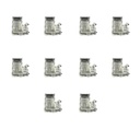 10 Pezzi Connettore Trasparente Invisibile 10mm Angolare 90° 2 PIN Per Unire In Angolo 2 Striscie Led Smd COB con Passo da 10mm Senza Saldare