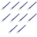 10 Pezzi Connettore Trasparente Invisibile 10mm RGB 4 PIN Per Chiudere 2 Striscie Led Smd COB RGB con Passo da 10mm Senza Saldare