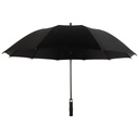Ombrello lungo antivento 10 stecche nero, apertura automatica, impugnatura ergonomica
