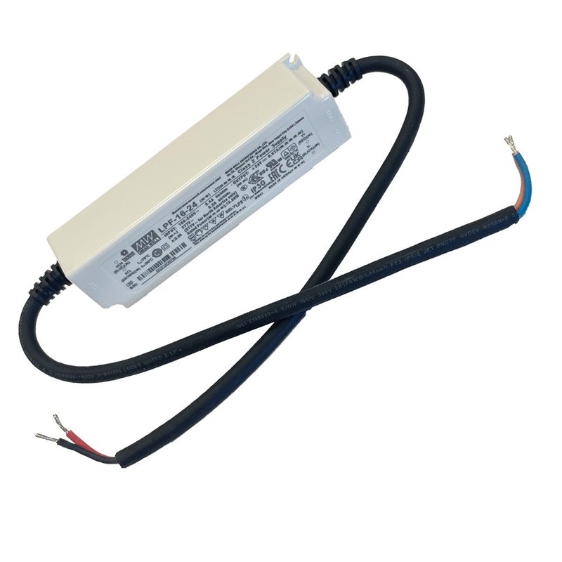 MW MEAN WELL LPF-16-24 Alimentatore Led Driver CC CV 24V 0,67A 16W IP67 Input 220V e 110V