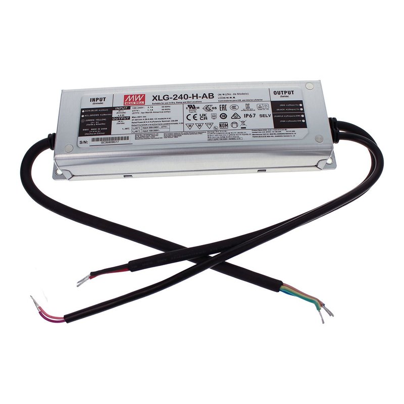 MW MEAN WELL XLG-240-H-AB Led Driver Corrente Costante 4900mA 27-56V 240W IP67 Dimmerabile 3 In 1