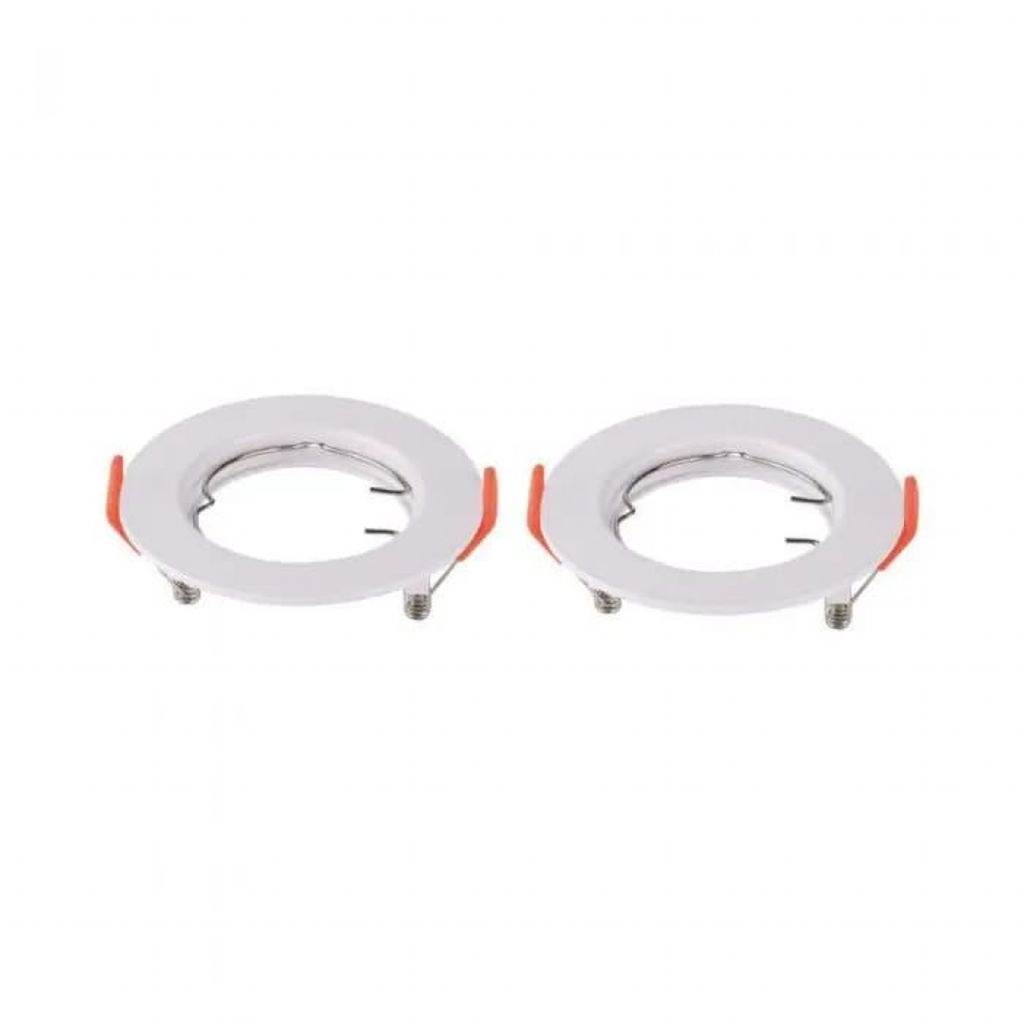 2 Pezzi Portafaretto LED da Incasso Rotondo GU10, Foro 63 mm, Ø81 Policarbonato