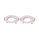 2 Pezzi Portafaretto LED da Incasso Rotondo GU10, Foro 63 mm, Ø81 Policarbonato