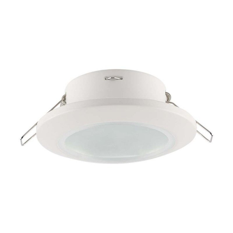 Porta Faretto Led Da Incasso Rotondo Colore Bianco Impermeabile IP44 Foro 70mm Per Faretti Led GU10 MR16 SKU-6698
