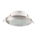 Porta Faretto Led Da Incasso Rotondo Colore Nichel Satinato Impermeabile IP44 Foro 70mm Per Faretti Led GU10 MR16 SKU-6700