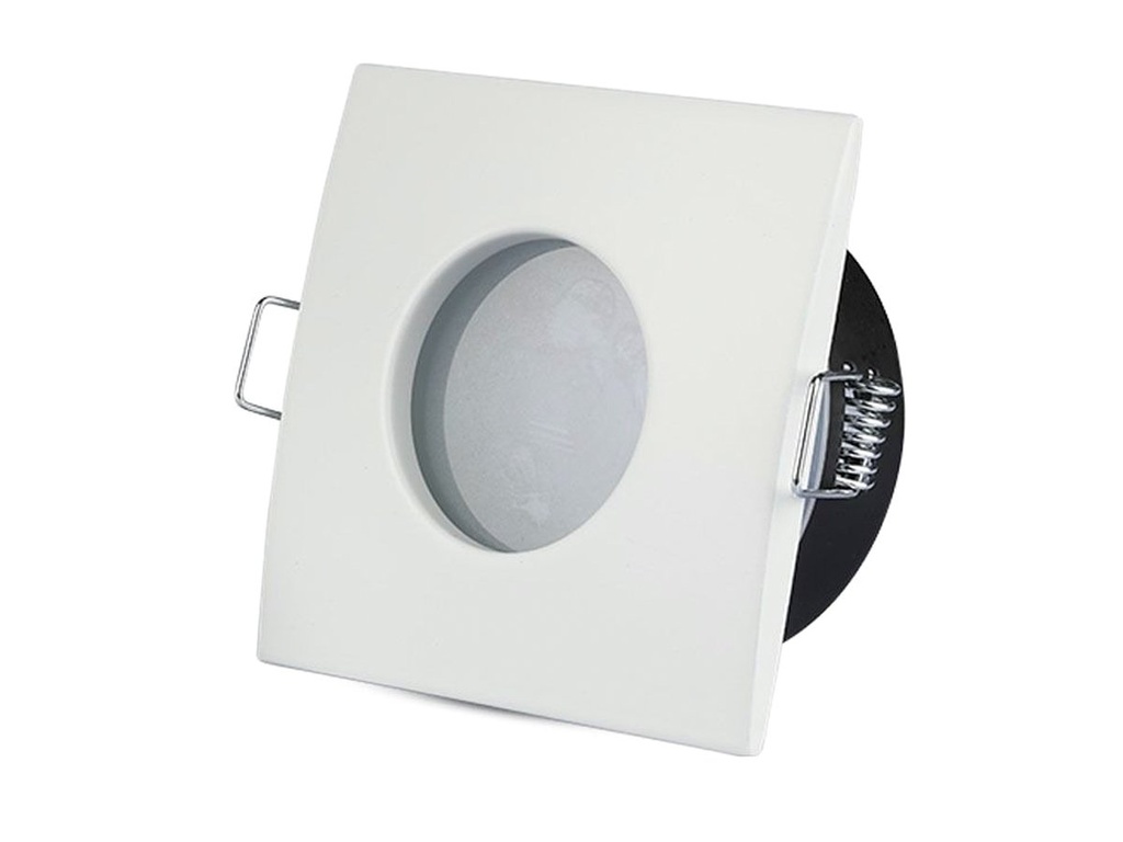 Porta Faretto Led GU10 MR16 Incasso Quadrato Colore Bianco Impermeabile IP54 SKU-3615
