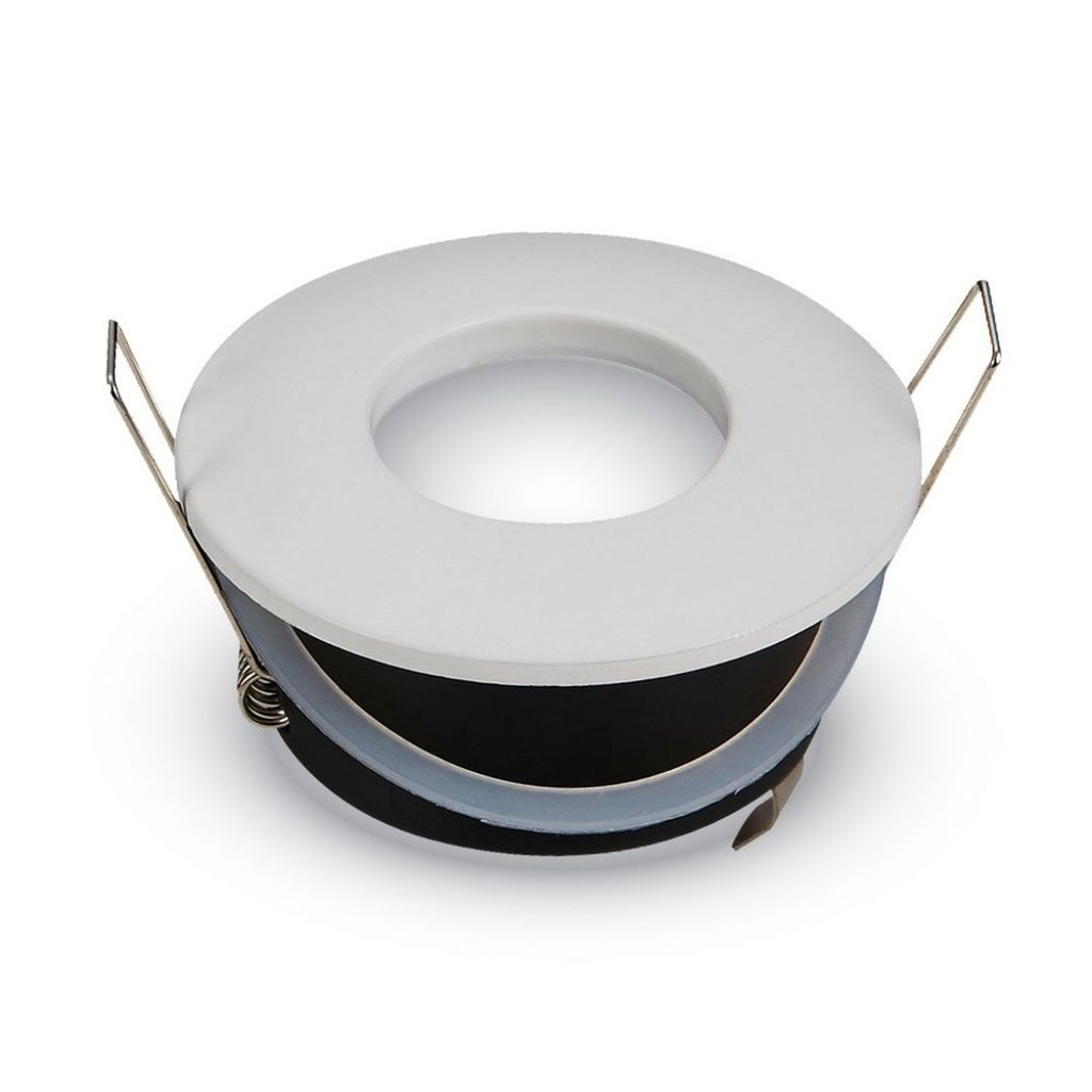 Portafaretto LED da Incasso IP54 Rotondo GU10 MR16, Foro 75 mm, Ø84 Lega Zinco