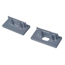 Kit Terminali Tappi di Chiusura In Metallo Con e Senza Foro Per Profilato Alluminio BAZ1707