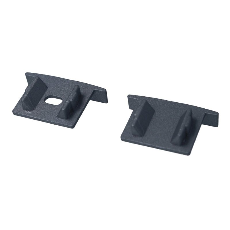Kit Terminali Tappi di Chiusura In Metallo Con e Senza Foro Per Profilato Alluminio BAZ2515