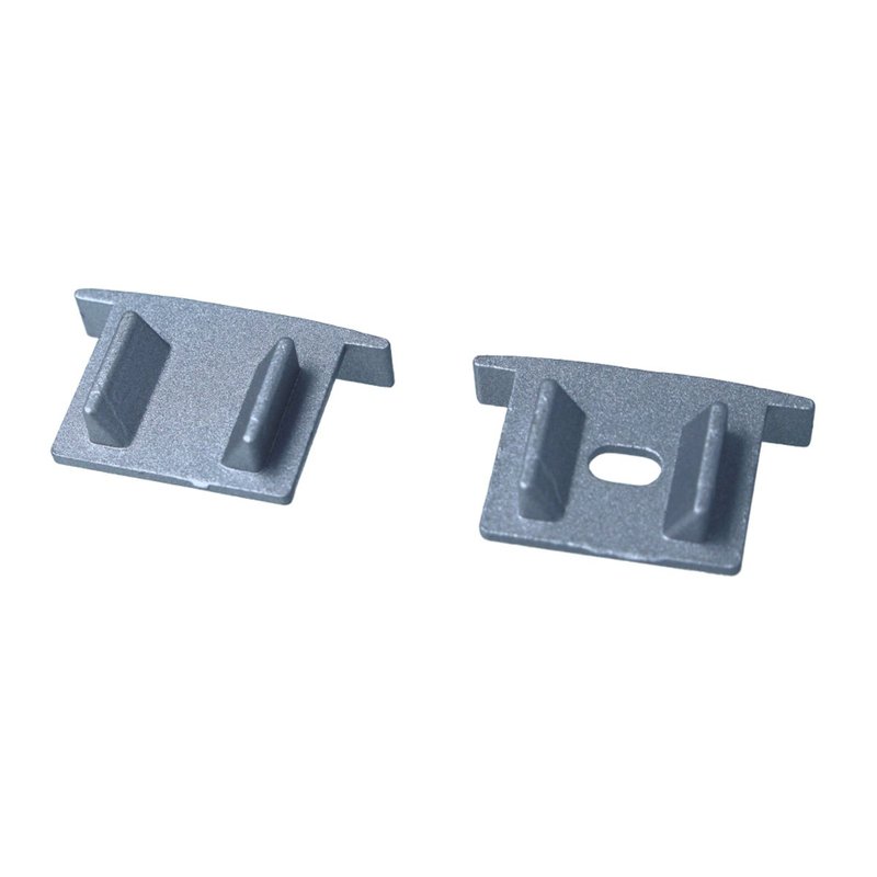 Kit Terminali Tappi di Chiusura In Metallo Con e Senza Foro Per Profilato Alluminio BAZ2620