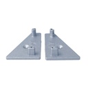 Kit Terminali Tappi di Chiusura In Metallo Per Profilato Alluminio BAZ2016 BAZ2016W