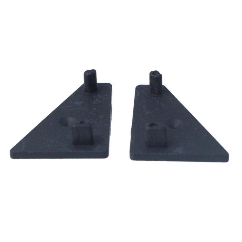 Kit Terminali Tappi di Chiusura In Metallo Per Profilato Alluminio colore nero BAZ2016B