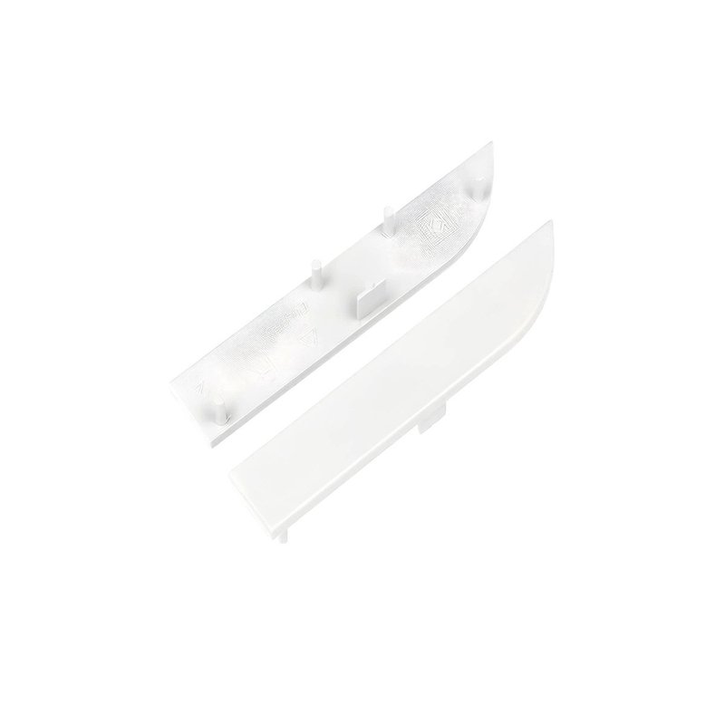 Kit Terminali Tappi di Chiusura In Plastica Bianco Per Profilato Alluminio Battiscopa BAZ8014M3