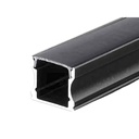 Profilo Alluminio Alta Profonda 17,2X14,4mm Colore Nero Completo Di Copertura Nera Fume Tappi Gancio 2 Metri SKU-2878