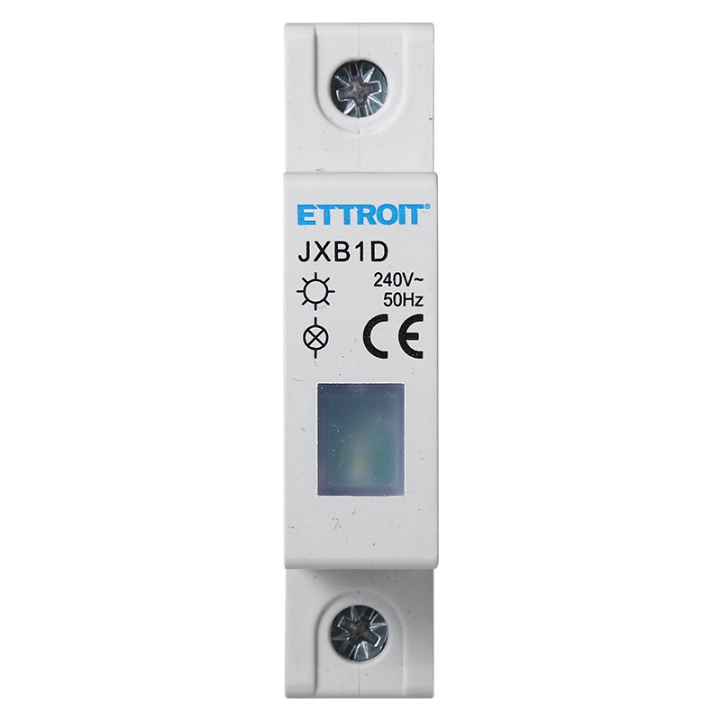 [JXB1D-01] Indicatore Luminoso Modulare 230V Bianco Occupa 1 Modulo DIN Lampada Spia Led Segnalazione