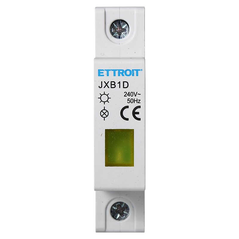 [JXB1D-20] Indicatore Luminoso Modulare 230V Giallo Occupa 1 Modulo DIN Lampada Spia Led Segnalazione