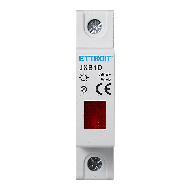 [JXB1D-16] Indicatore Luminoso Modulare 230V Rosso Occupa 1 Modulo DIN Lampada Spia Led Segnalazione