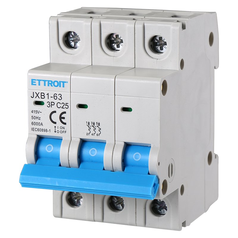 Interruttore Magnetotermico Automatico 3P 25A 6000A 220V 380V Salvavita Stotz Occupa 3 Moduli DIN
