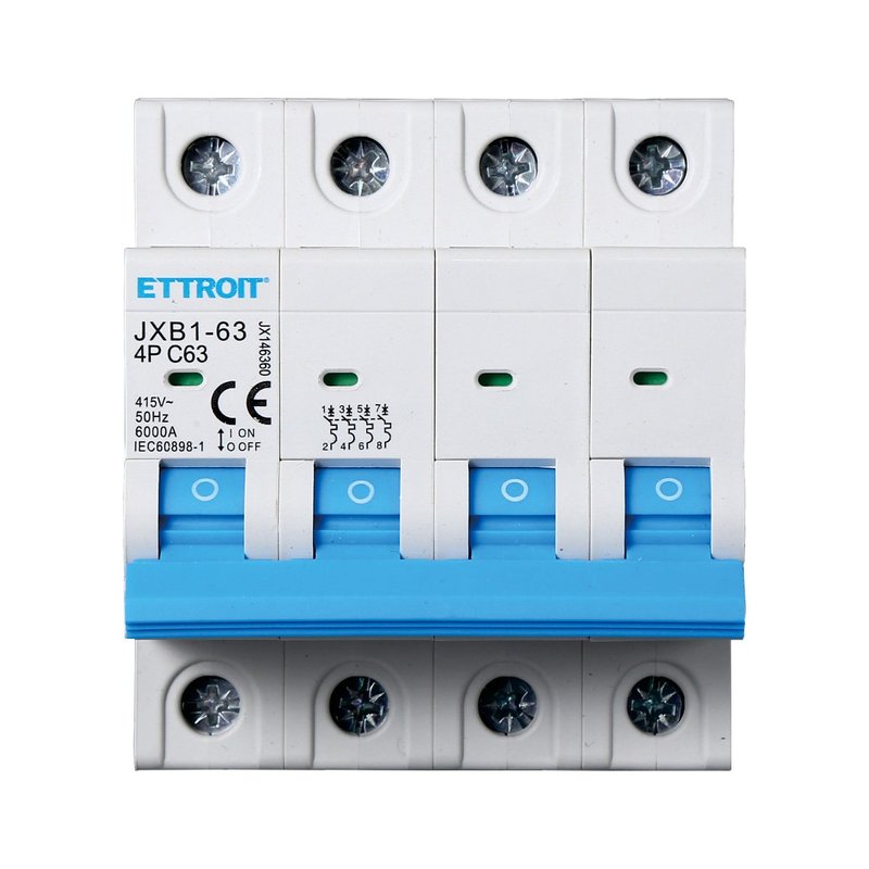 Interruttore Magnetotermico Automatico 4P 63A 6000A 220V 380V Salvavita Stotz Occupa 4 Moduli DIN