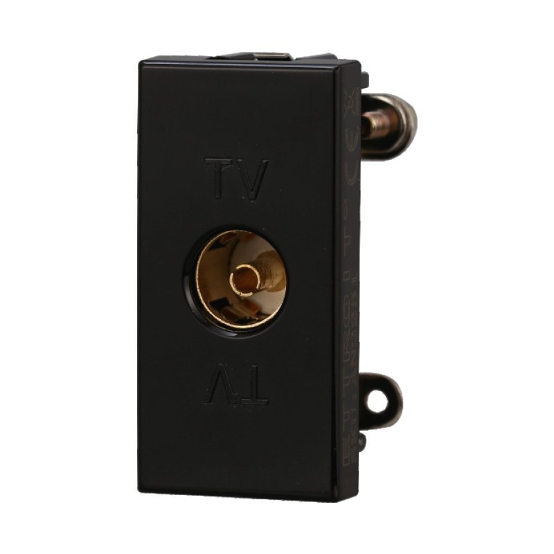 Connettore Presa TV Femmina Colore Nero Compatibile Con Bticino Axolute