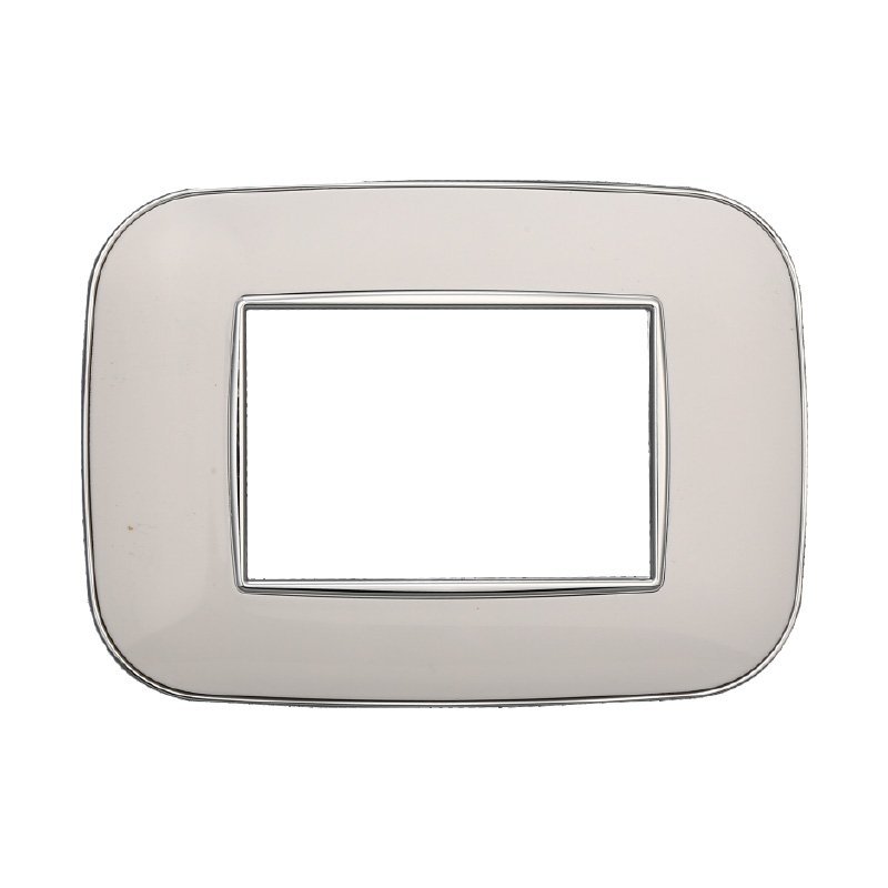 ETTROIT Placca Orbis Serie Moon 3P Colore Bianco Compatibile Con Bticino Axolute