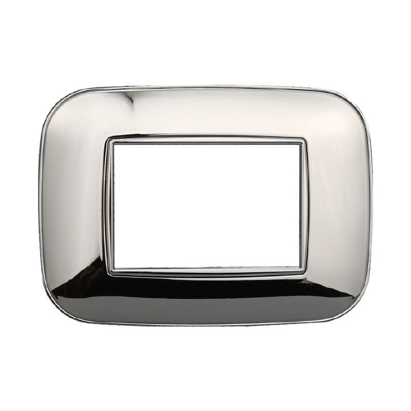 ETTROIT Placca Orbis Serie Moon 3P Colore Cromato Lucido Compatibile Con Bticino Axolute