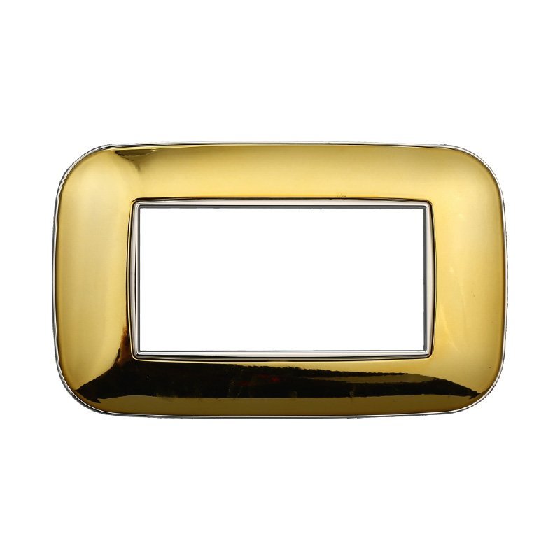 Placca Orbis Serie Moon 4P Colore Oro Lucido Compatibile Con Bticino Axolute