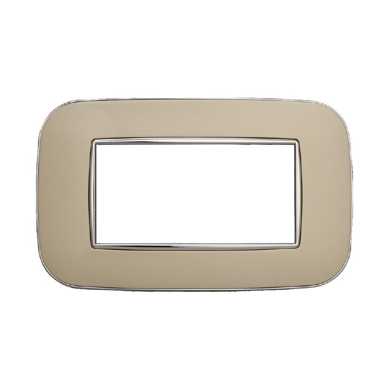 ETTROIT Placca Orbis Serie Moon 4P Colore Sabbia Compatibile Con Bticino Axolute