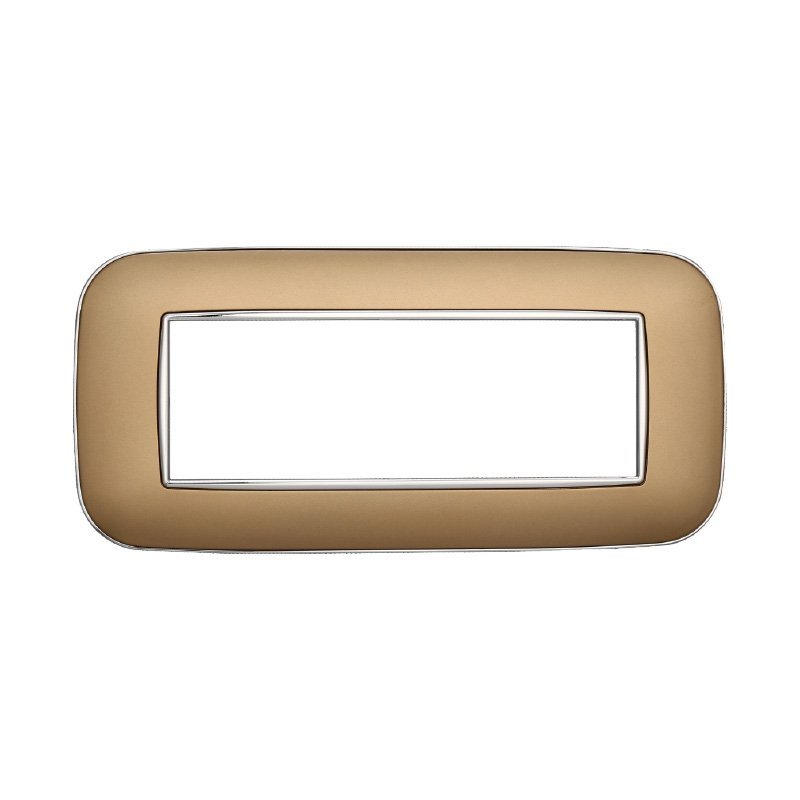 ETTROIT Placca Orbis Serie Moon 6P Colore Oro Compatibile Con Bticino Axolute