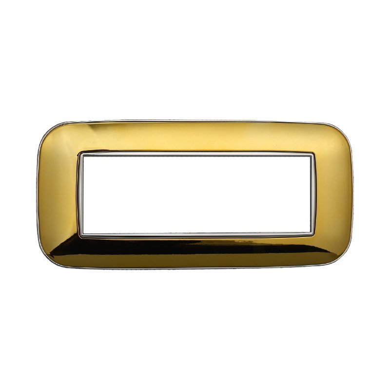 Placca Orbis Serie Moon 6P Colore Oro Lucido Compatibile Con Bticino Axolute