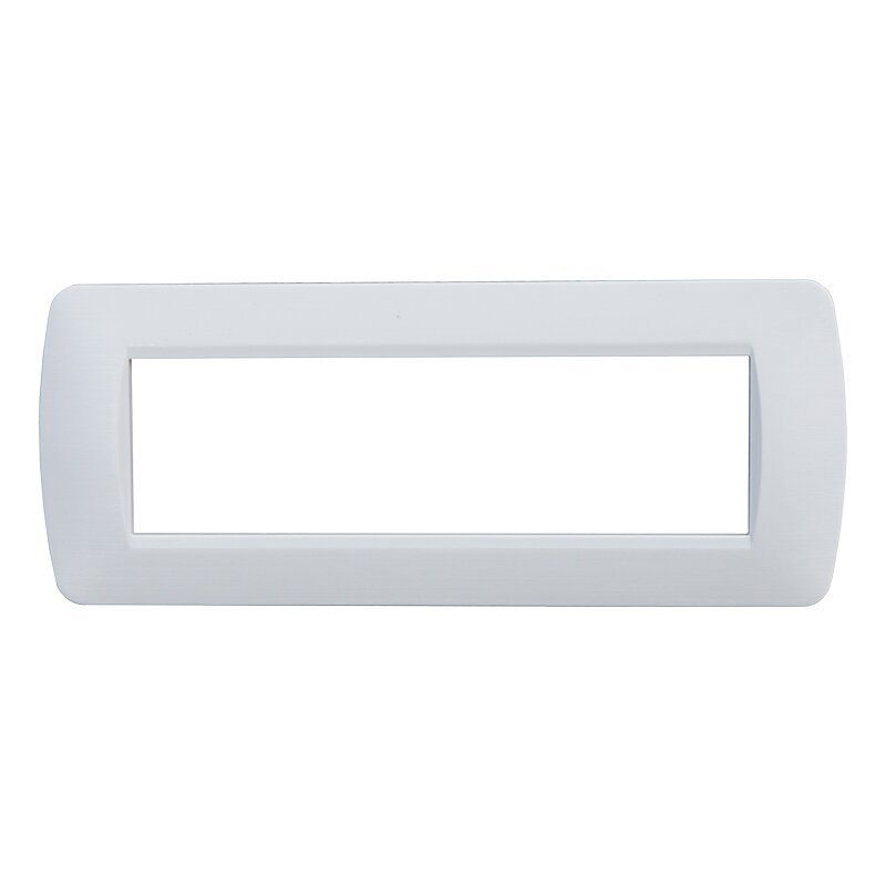 ETTROIT Placca Plastica Serie Space 7P Colore Bianco Satinato Compatibile Con Bticino Living Light