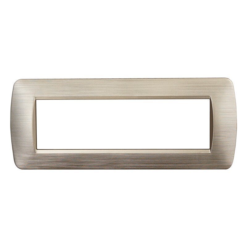 ETTROIT Placca Plastica Serie Space 7P Colore Oro Satinato Compatibile Con Bticino Living Light