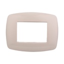 Placca Slim Serie Space 3P Colore Sabbia Compatibile Con Bticino Living Light