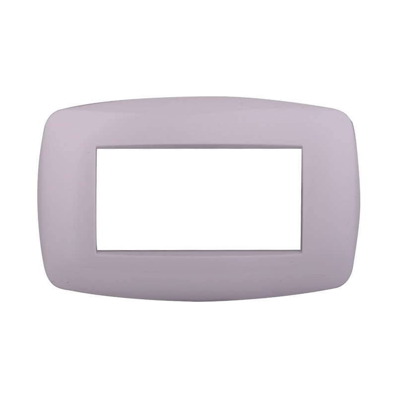 ETTROIT Placca Slim Serie Space 4P Colore Bianco Compatibile Con Bticino Living Light
