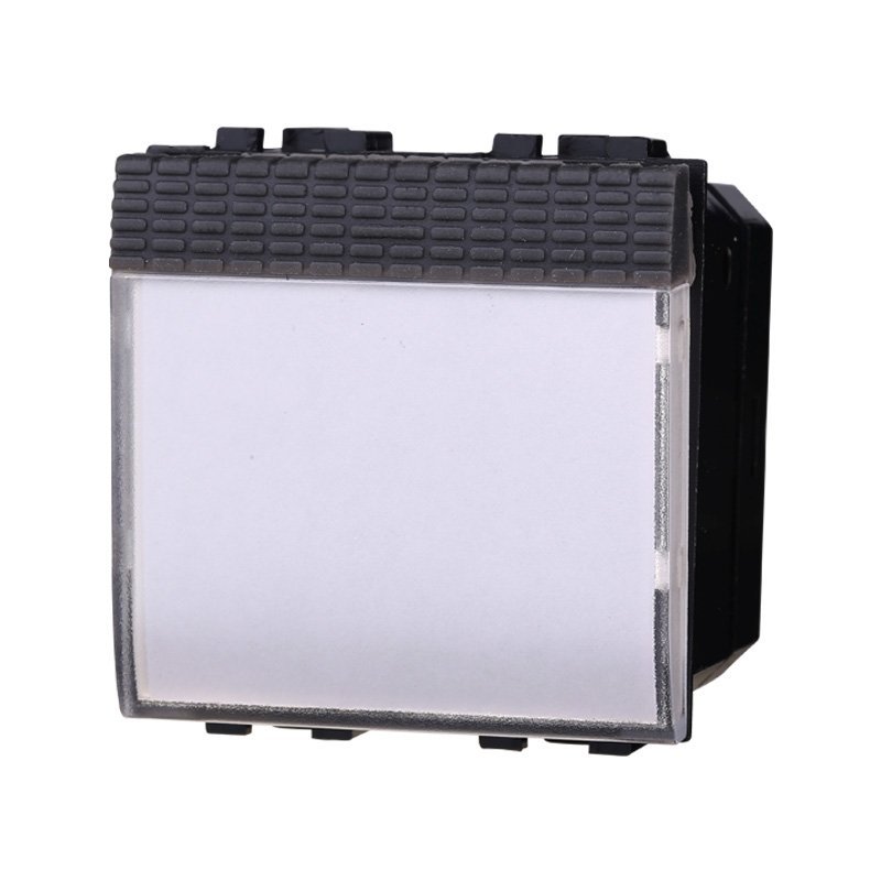 ETTROIT Pulsante Targa Portanome 2P 2M Campanello Colore Nero Compatibile Con Bticino Living International