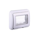 Placca con Coperchio Supporto Stango Idrobox IP55 Bianco 3 Posti 503 Compatibile Con Bticino Living Light