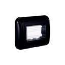 Placca con Coperchio Supporto Stango Idrobox IP55 Nero 3 Posti 503 Compatibile Con Bticino Living International